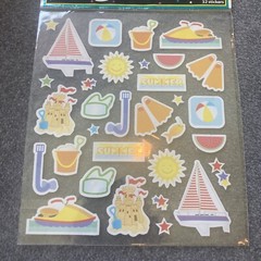 Nicole Stickers Beach Vacation Summer Sandcastle Ocean Sail Boat Jet Ski Snorkel