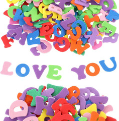 260Pcs Letter Stickers Small Foam Letter Stickers for Crafts, 10 Colors Self Adh