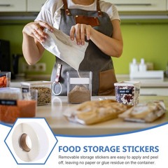 Self Adhesive White Food Storage Labels for Glass Metal Plastic Containers