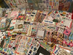 Huge Lot Art / Journal / scrapbooking 1025+ Supplies Stickers EMBELLISHMENTS NEW