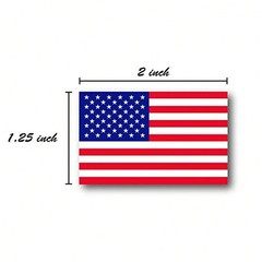 250Pcs USA American Flag Stickers Patriotic Decals for Scrapbooking & Crafts
