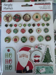 Lot of 5 Simple Stories Santa’s Village Embellishments – Scrapbook, Craft NIP
