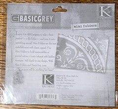 Lot Of 2 K&Company Basic Grey Mini File Folders Scrapbook Craft Each Pack Has 3