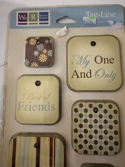 We R Memory Keepers Tag-Line Venetian-Sky-MyOne & Only Best Friend Scrapbooking