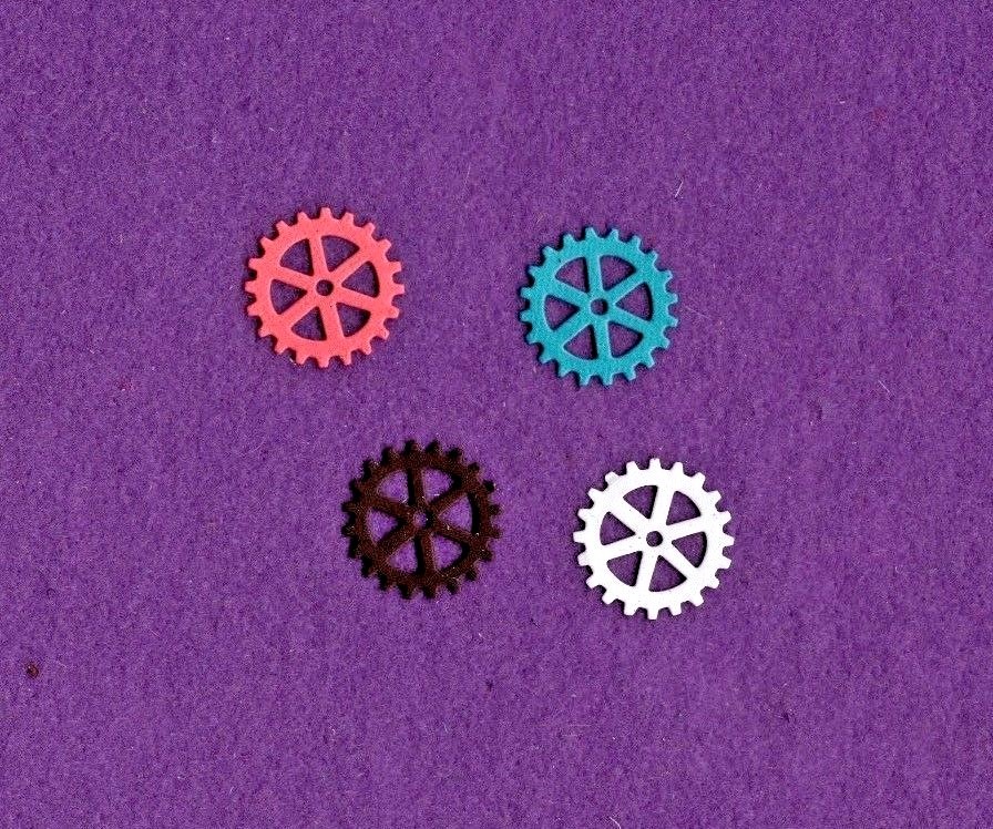 GEARS # 10 machine clock die cuts scrapbook cards