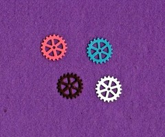 GEARS # 10 machine clock die cuts scrapbook cards