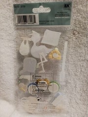 Jolee’s 3D Bringing Baby Home Newborn Carseat Stork Stickers scrapbook