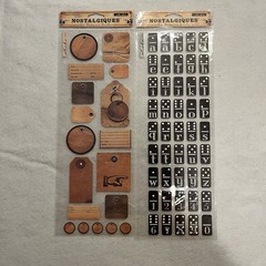 LOT OF 9-Rebecca Sower Nostalgiques Vintage Sticko Stickers Embellishments RARE