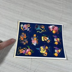 RARE Vintage Sticker Sheet Hallmark Cards 1984 Trick Or Treat Candy Costume HTF
