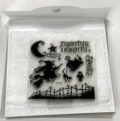 MOONLIGHT Halloween Close to My Heart Paper Pk & Stickers Chipboard 2 Stamp Sets