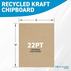 Magicwater Chipboard Sheet for DIY Projects – 8X10 Inch – 100 Pack – 22 Pt – Hea