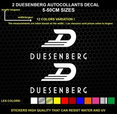 2 Duesenberg Decorative Stickers – Vehicles & Accessories, 2 Piece Set
