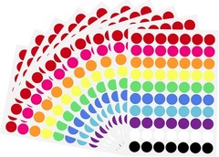 700 PCS 3/4 Inch Color Coding Dot Stickers – 10 Vibrant Colors for Kids & Office