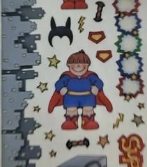 Provo Craft Scrapbooking Stickers by Fayette Terlouw, SUPER KID, large sheet
