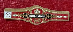Single Cuban Gold Cigar Band – MINT New Old Stock – Unused Embossed Gold Gilt