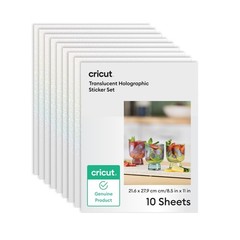 Waterproof Holographic Sticker Paper – 10 Clear Sheets 8.5×11 | Printable for In