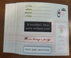 24 Jo-Ann Craft Essentials Sticker Card Captions «You’re Invited» clear stickers