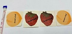 VINTAGE 1980’S SCRATCH SNIFF MELLO SMELLO & 3M – LARGE STICKERS ON ORIGINAL BACK