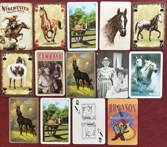 HORSES Curated playing cards & book pages kit Some Vintage 45 Pieces – original