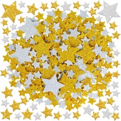 1032Pcs Foam Stickers Glitter Star Sticker Gold Silver Stars