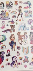 50 Lisa Frank Tattoos NIP Glitter Unicorn Rainbows Hearts Puppy Kittens Dolphins