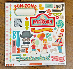 October Afternoon Midway Scrapbook Kit 1 2012 Rare Vintage Carnival Lot (76)