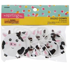 6-Pack Mini Wooden Cow Tags by The Spring Shop