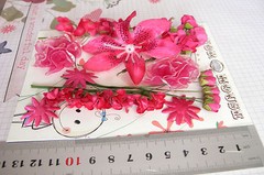 ROSE PINK – 18 Flowers – 7 Styles = PAPER & SILK Flowers 6-87mm Manor House HH1