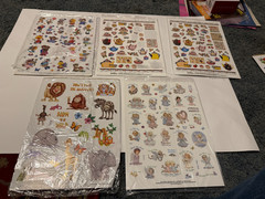10 Unused Sheets plus one used Current sticker sheets angels-animals-summertime-