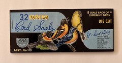Eureka VTG Bird Seals 32 Sticker Booklet New Old Stock No. 113 1960d