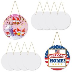 10Pack 10inch Sublimation Door Hanger Blanks, Aluminum Round Unfinished Blank…