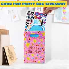 24 Sheets 9″X6″ Make a Face Stickers for Kids, Make Your Own Stickers with Unico