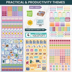Ultimate 1500+ Sticker Pack for Planners – 40 Pages, 6” x 9”, Seasonal & Holiday
