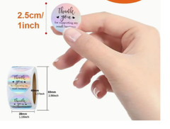 80 Thank You For Supporting My Small Business Holographic Seals Labels Stickers!