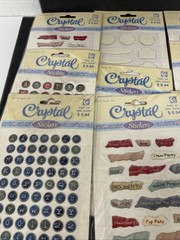 Walmart Crystal Stickers Lot of 15 Epoxy Words & Phrases NEW