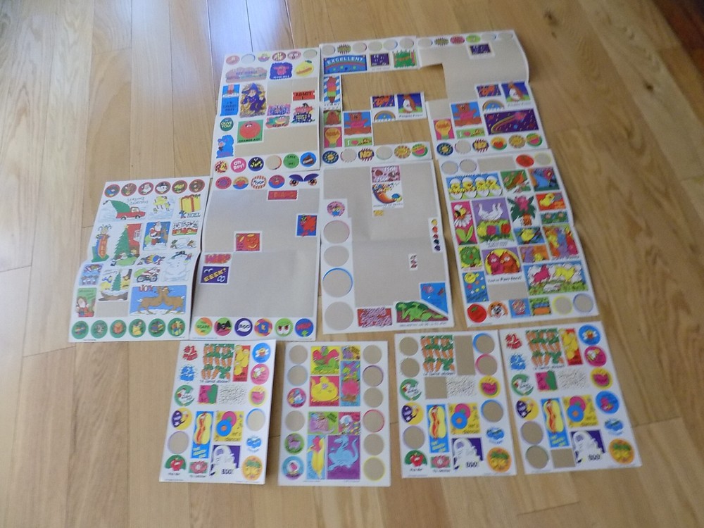 Vintage 80s NEW Stickers Troll Associates Reading Book Club School Christmas
