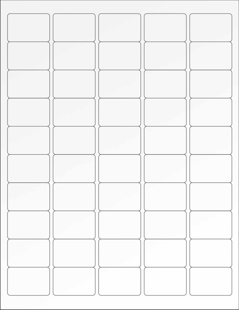 6 SHEETS 1″x1-1/2″ BLANK *MATTE* CLEAR STICKERS LASER 300 LABELS