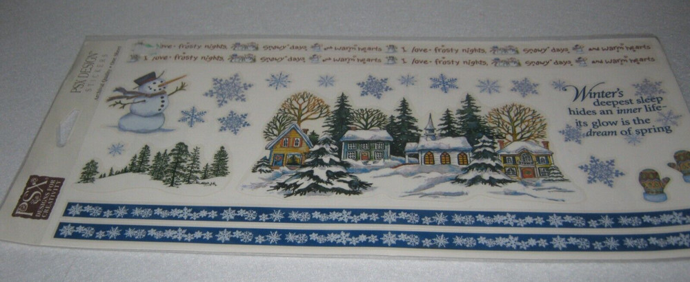 PSX Design Stickers – Winter Village – Dated 2002 – New Package