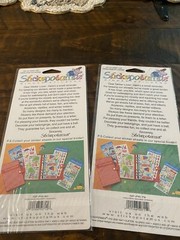 Lot of 2 Pkgs Stickopotamus Binder Stickers Gold & Silver Hearts & Stars NIP