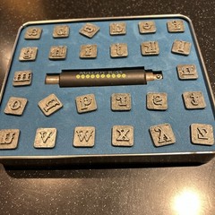 Melody Ross – Peacock Metal Stamps 1/2 Inch Lowercase Stamp Set in Tin