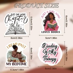 Black Women Stickers for Women – 100 Pcs Reading Inspirational Water Bottle Stic