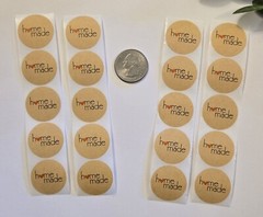20 «Homemade» Stickers/Craft Fair Stickers/Bake Sale/Home Business Stickers