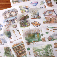 Garden Scrapbook Stickers 50 Sheets Journaling Sticker 400 Pre-Cut Washi Sticker