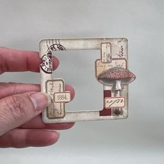 Mushroom Label Frame Stickers Scrapbooking Junk Journaling Collage