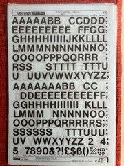 FIVE Letraset INSTANT LETTERING Transfer 60pt Helvetica Medium NICE 5