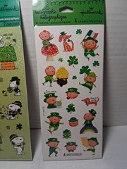 2 Packs Of Hallmark Peanuts St. Patrick’s Day Stickers Irish Leprechaun Ireland