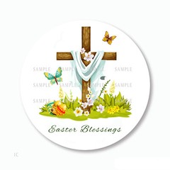 Easter Blessings Scrapbook Stickers Easter Favors Religious Cross Envelope Seals