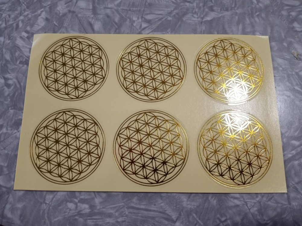 6 ps Flower Of Life Stickers 5 cm ( 2 Inches ) Diameters