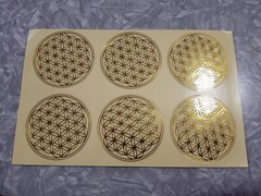 6 ps Flower Of Life Stickers 5 cm ( 2 Inches ) Diameters