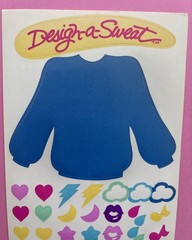 Vintage 80s Sandylion Design-A-Sweat Maxi Activity Sticker Sheet